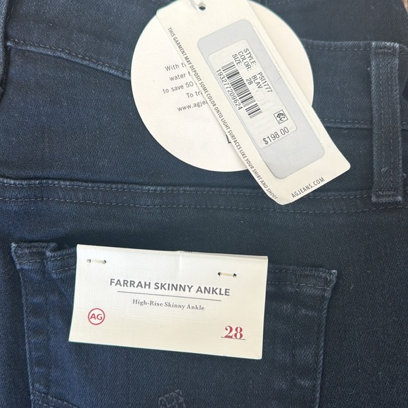 AG Farrah High Rise Ankle Skinny Jeans NWT Size 28 - Picture 7 of 7